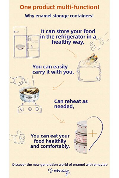 EMAYlab Black Cupid Vacuum Storage Set with Lid - Choose Use in Stoves