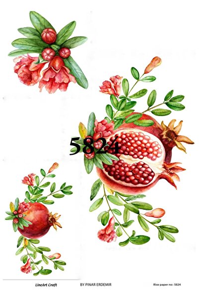 LİNEART Brass Decopage Paper La-5824