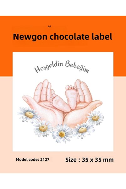 arl etiket tasarım dijital baskı merkezi ملصق شوكولاتة لحديثي الولادة 3.5 × 3...