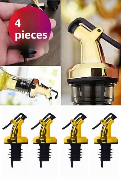 Jenisa غطاء ذهبي مانع للانسكاب، جهاز خدمة طرف الزجاجة، سدادة زيت قطارة ذهبية،...