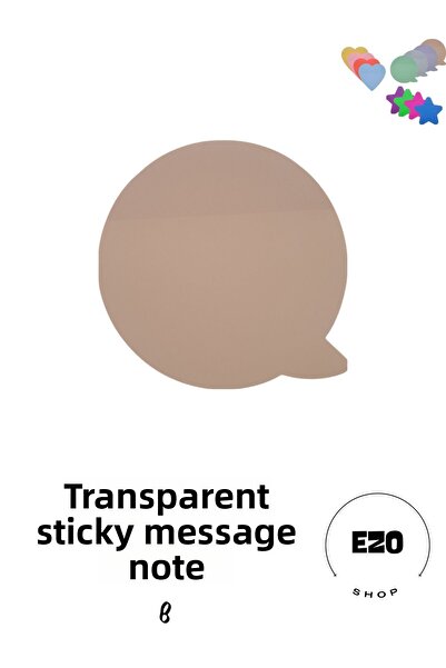 EZOSHOP Transparent Colored Postit Sticky Post-it Note Paper Message Note 8