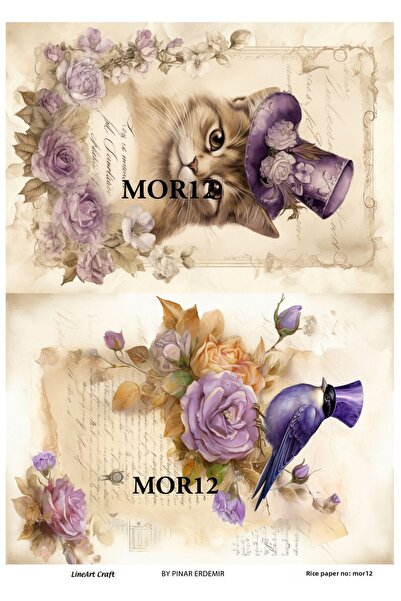 LİNEART ورق ديكوباج نحاسي - موديل MOR12، 29x42 سم