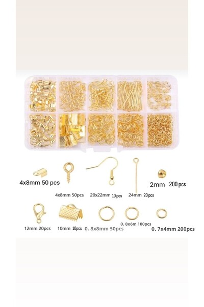 HASAN ERDOĞAN Set de 710 piese pentru confecționarea cerceilor, colierelor și...