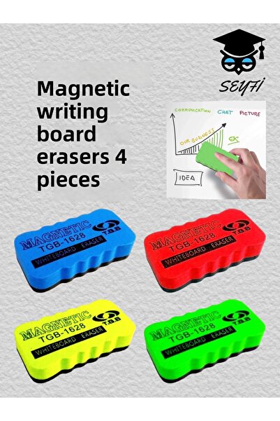 SEYFİKİRTASİYE ممحاة لوحة مغناطيسية 4 قطع