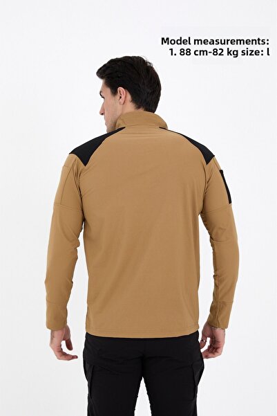 Camp Scoutland Camp137 Outdoor Tactical Water Repellent Men's Mustard Tactical Sweatshirt