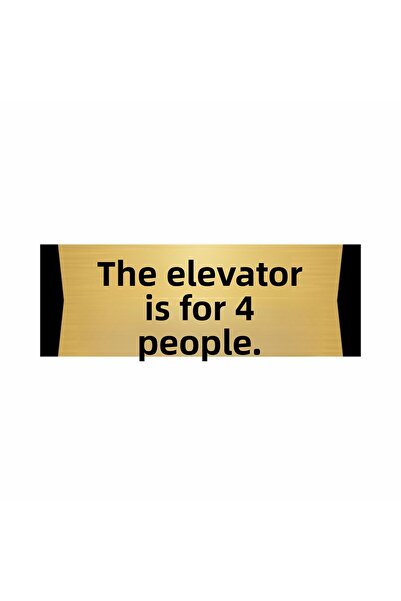 Özarslan Dizayn الرفع هو 2 شخص 5x20 سم لوح توجيه معدني ذهبي اللون