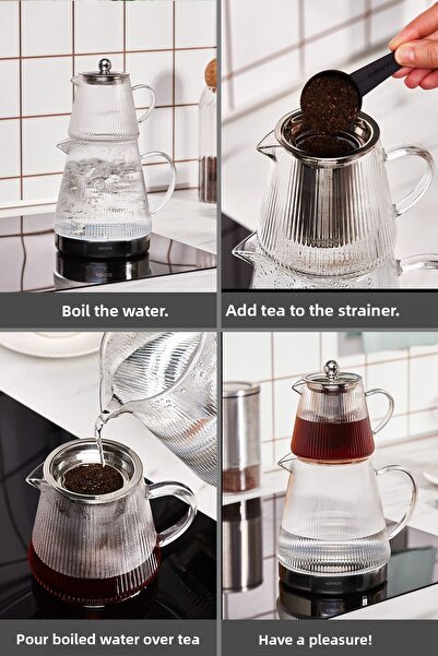 Karaca Ceainic din sticlă borosilicată Keops