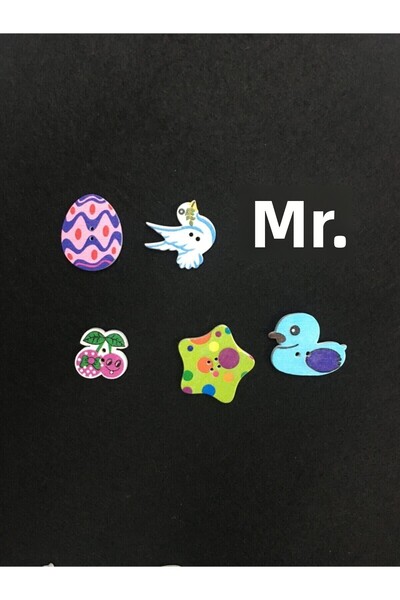 karantuhafiye Σετ κουμπιών καργραφίας με κουμπιά κούκλας 6 τεμαχίων