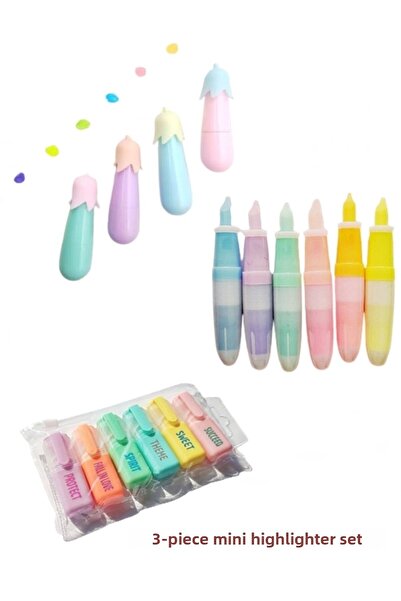 gaman مجموعة أقلام تحديد صغيرة مكونة من 3 قطع