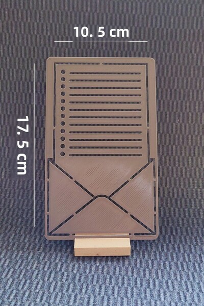 Karmelom Studio Bullet Journal Note and Letter Envelope Themed Template Ruler