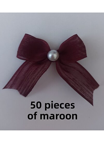 SEVİMLİ TASARİMLAR قوس كتان نابولي - شريط طويل جاهز (50 قطعة)