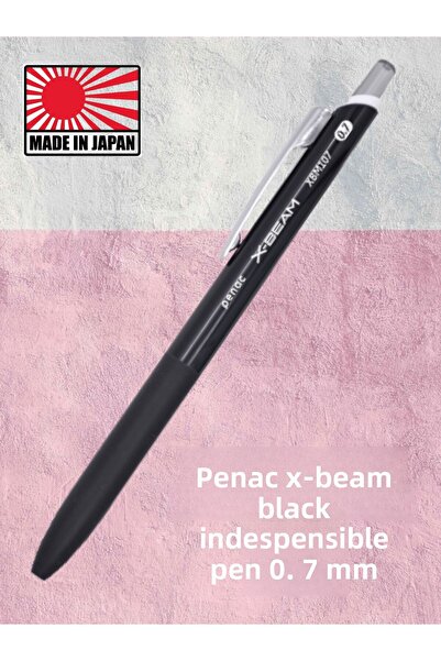 SEYFİKİRTASİYE قلم حبر جاف أسود من PENAC X-BEAM مقاس 0.7 مم