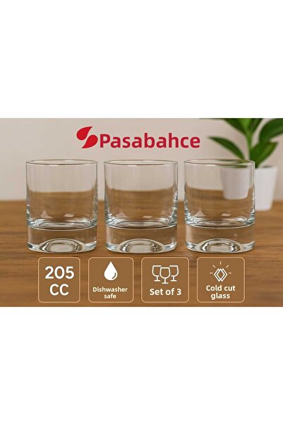 Paşabahçe Holiday 205 Cc Cold Cut Glass Soft Drink Glass 3 Pieces