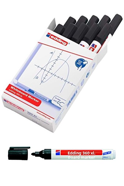 Edding BLACK Color / 10 Pack Whiteboard Pen / Whiteboard Marker / 360 XL - 1....