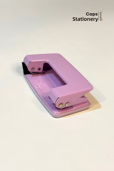 caps office ثقب مزدوج ملون باستيل - سعة 10 ورقات، قطر الفتحة 5 مم