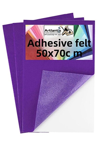 Artlantis Purple Adhesive Felt 50X70 cm 3 Pcs 2.0 mm Self-Adhesive Colorful H...