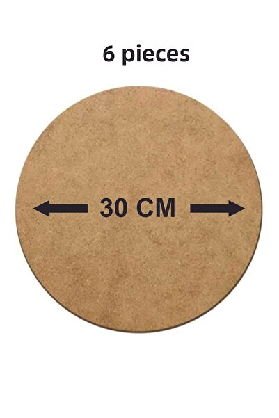 şamaksesuar لوح شاحن (6 قطع) 3 مم خام MDF قطر 30 سم شاحن دائري تحت الخدمة