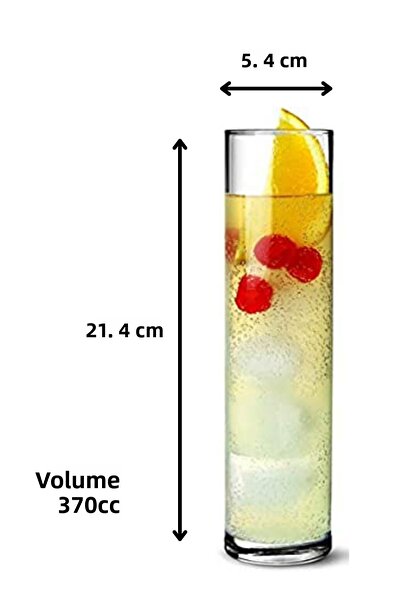 Paşabahçe 6-Piece Pub Series Long Cocktail - Collins Glass 370Cc