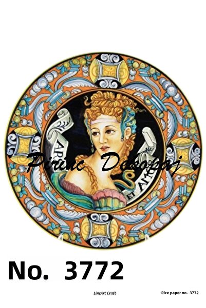 LİNEART Brass Decopage Paper No:3772- 29X42Cm