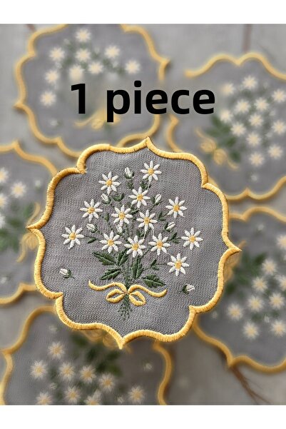 Nakışkonsept Șervețel Prezentare Cafea Cocktail Brodat Model Daisy 1 Buc