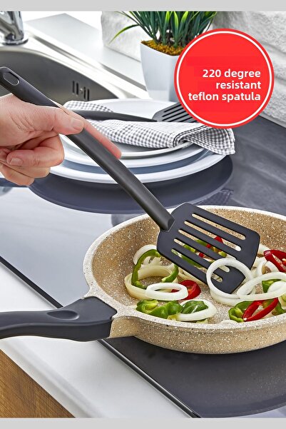 WAPPA ملعقة تفلون عملية مقاومة للحريق وغير قابلة للالتصاق ومقاومة حتى 220 درجة