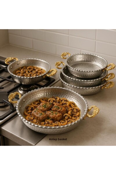 ANTEPSEPETİ Aluminum Serrated 5-Piece Skillet