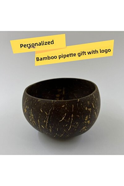 Ecobambu وعاء جوز الهند الطبيعي ووعاء الوجبات الخفيفة - حاوية عرض العصائر وال...