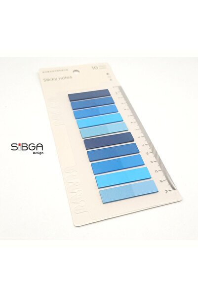 sibga tasarım Transparent Colored Post-It Note Paper - 200 Sheets Bookmark Sticker