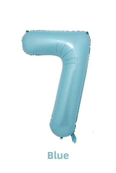 Bunloon Blue Color 7 Number Giant Foil Balloon 76 cm Birthday Party Decoration