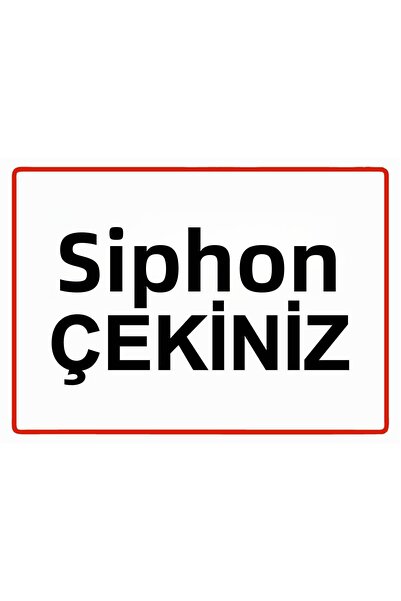 ZiPrinter لافتة تحذيرية من نوع Sifonu Çekiniz مصنوعة من مادة PVC مقاس A5 15x2...