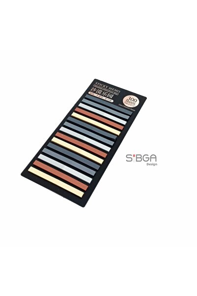 sibga tasarım Transparent Colored Thin Strip Postit - Bookmark, 300 Sheets