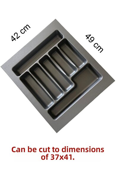 Tempo 42X49 cm Gray Drawer - Organizer Spoon Holder, 37/40 cm Cut