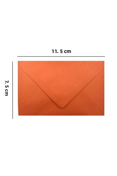 Zarfsan Плик за визитки цветен 7.5x11.5 см 80 гр. първична пулпа 50 броя - ОРАНЖЕВ