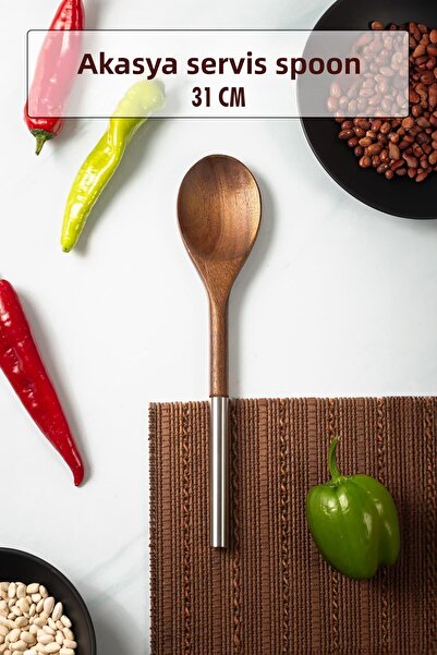 EWs Acacia Serving Spoon & Presentation Spoon