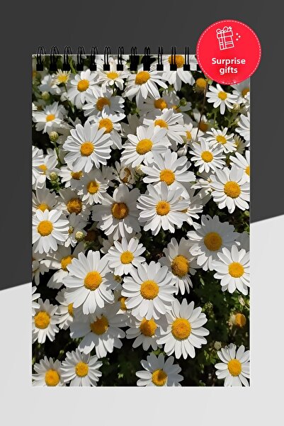 Anime Marketi Sweet Flowers Themed Daily Planner A5 Spiral Notebook 50 Sheets