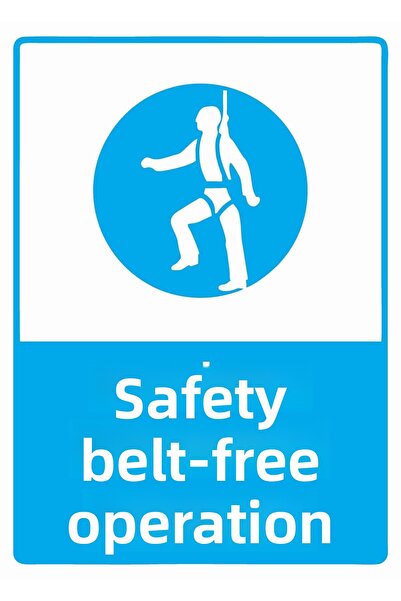 ZiPrinter لافتة تحذيرية للعمل بدون حزام الأمان isg PVC A3 30x42 سم