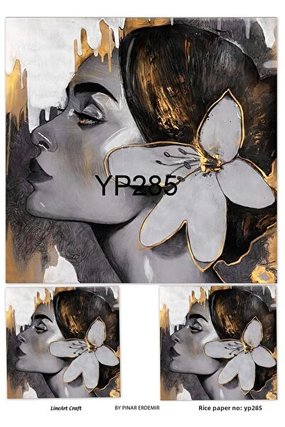 LİNEART Brass Decopage Paper La-yp285