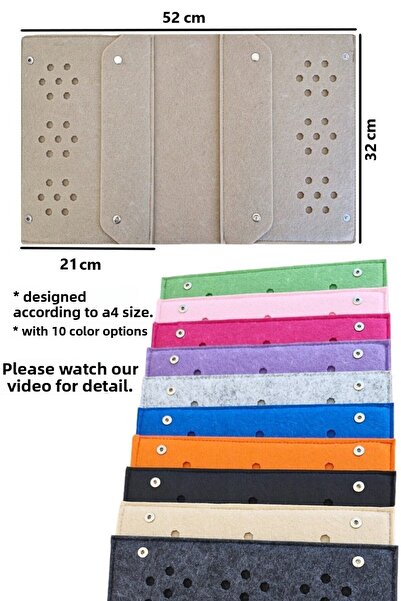 Next Craft Pen Holder Bag Tablet Crayon Notebook Organizer Bag 4 Compartments Anthracite Color