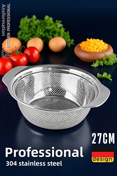 Transformacion German Type Colander - 304 Stainless Steel Professional Strainer 27 cm 721834