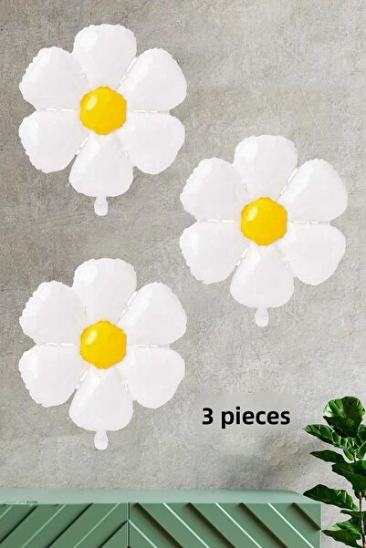 party mix Daisy Balloon Daisy Foil Balloon Set of 3 Daisy Birthday Concept Ba...