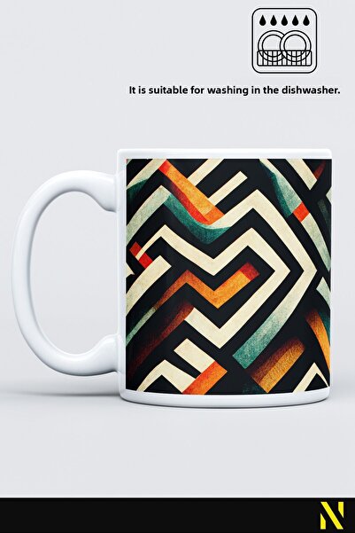 nilizma Abstract Pattern Porcelain Mug Cup Mug 330 ml