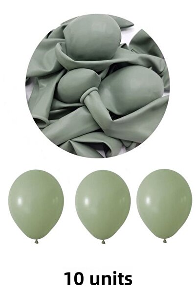 Atölye Mi بالون اللاتكس الأخضر العفن - 12 بوصة 30 سم، 10 عبوات
