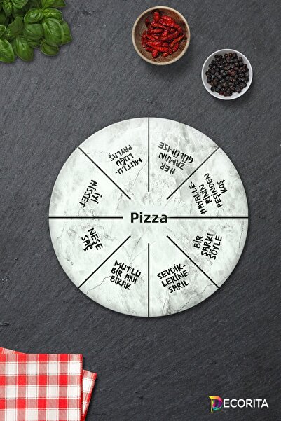 Decorita Pizza Serving Plate| Stone Look| Mottolu Pizza Plate| Diameter 32cm