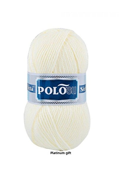 Polosu 5 τεμάχια ) Siesta Soft 202 Κρεμ Πλεκτό Νήματα Χειροποίητο Γιλέκο Ζακέτα Νήματα Πανί Πλεκτό Πουλόβερ Νήματα