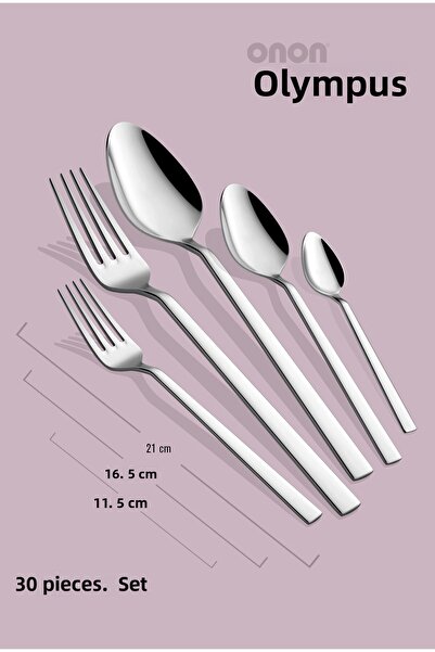 on-on Olympos 30 Piece Fork Spoon Set 18/10