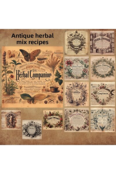 Pink Swan Craft Rețete de epocă - 12 bucăți autocolant pentru planificator ma...