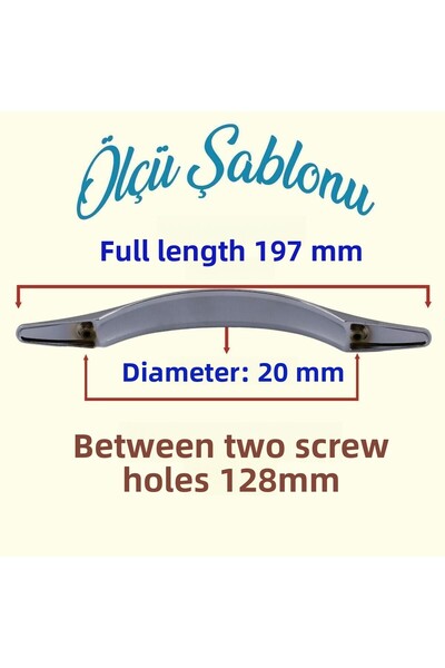 Badem10 Dilara (128 MM-12,8 CM) K dulap cu sertar din metal cromat