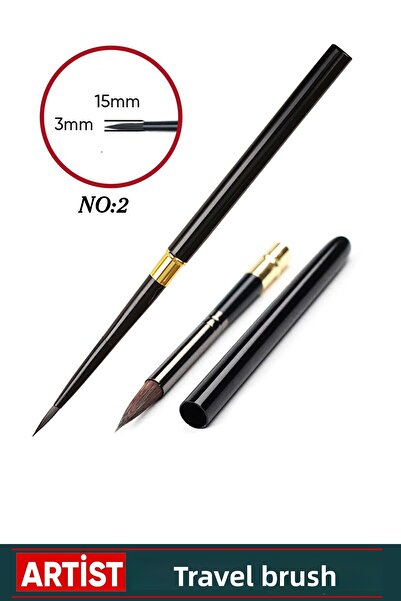 Vox Art فرشاة ألوان مائية من نوع السفر بطرف دائري رقم: 2
