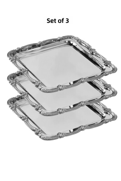 EVSTYLE 3-Piece Vine Tray - Stainless Steel