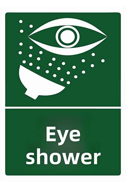 ZiPrinter لافتة تحذيرية من شركة آي إس جي للدش العيني، مصنوعة من مادة بي في سي، مقاس A3، 30×42 سم